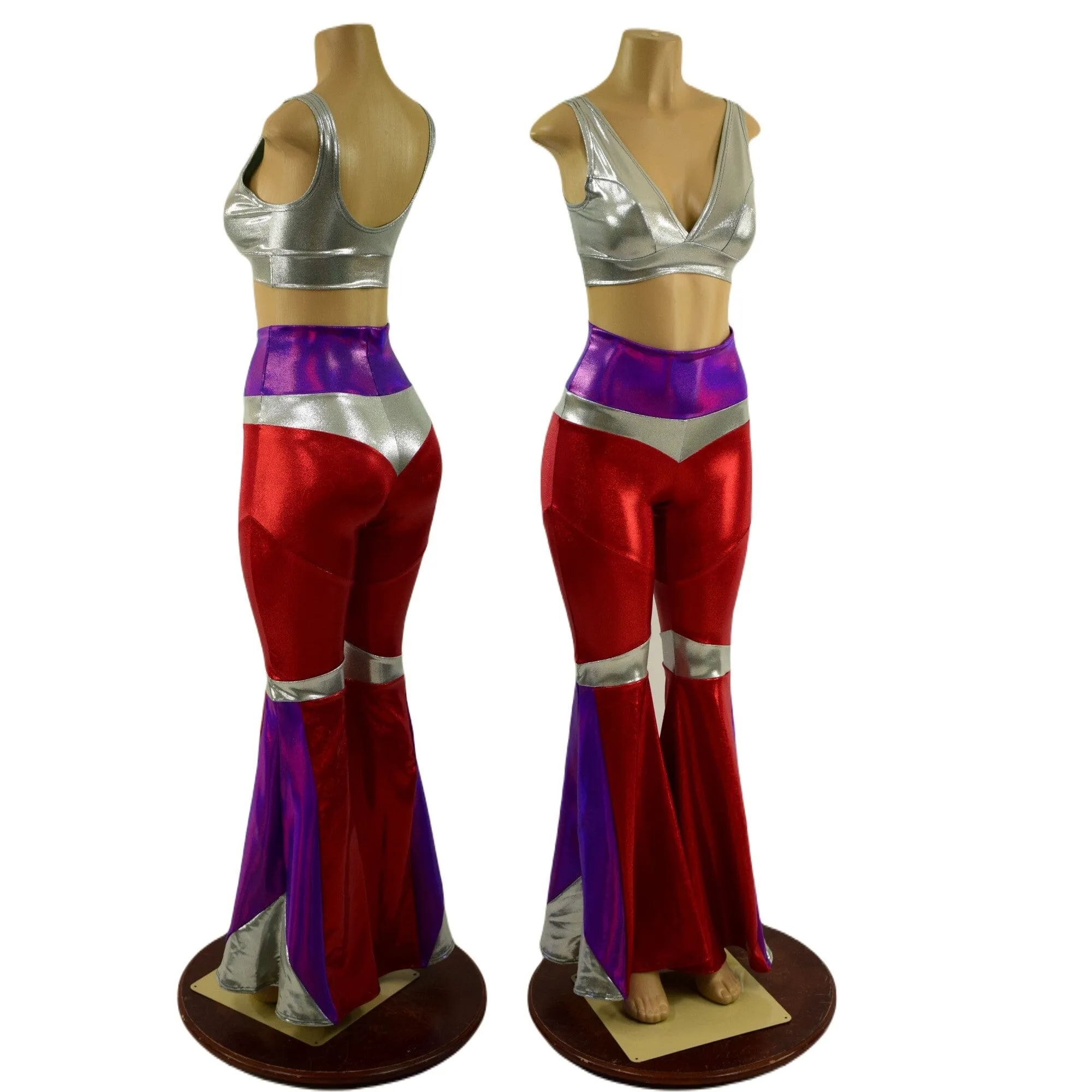3PC Aquarius Solar Flares, Starlette Bralette, and Color Blocked Bolero Set