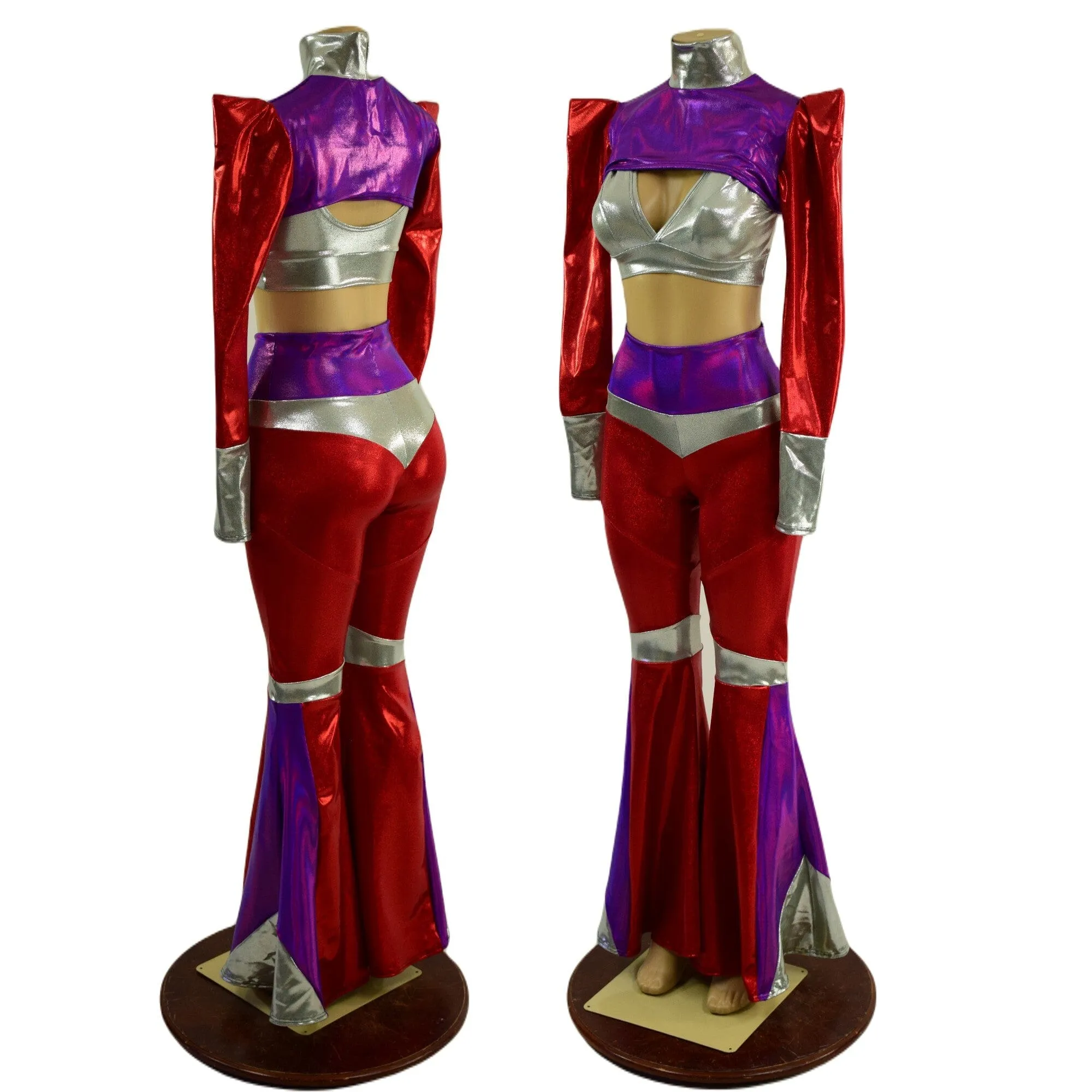 3PC Aquarius Solar Flares, Starlette Bralette, and Color Blocked Bolero Set