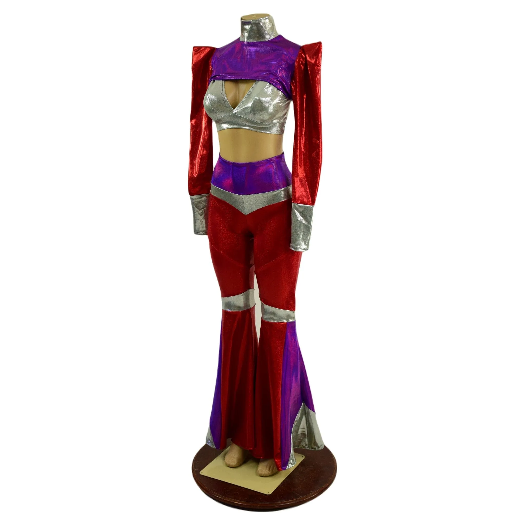 3PC Aquarius Solar Flares, Starlette Bralette, and Color Blocked Bolero Set