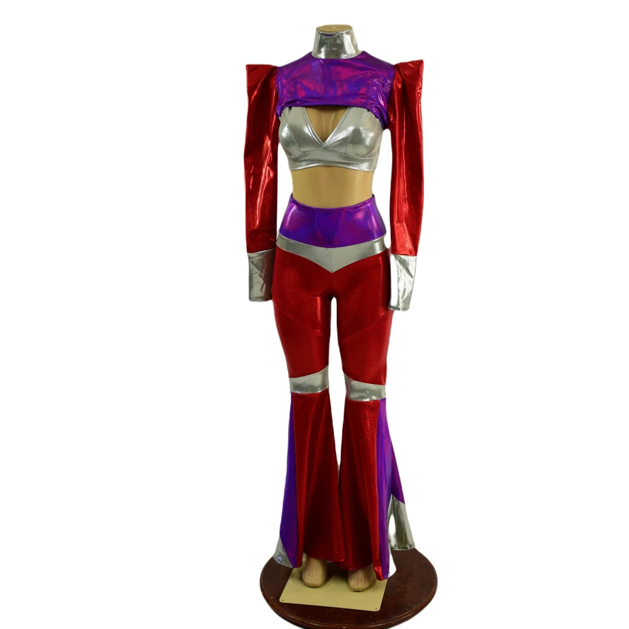 3PC Aquarius Solar Flares, Starlette Bralette, and Color Blocked Bolero Set