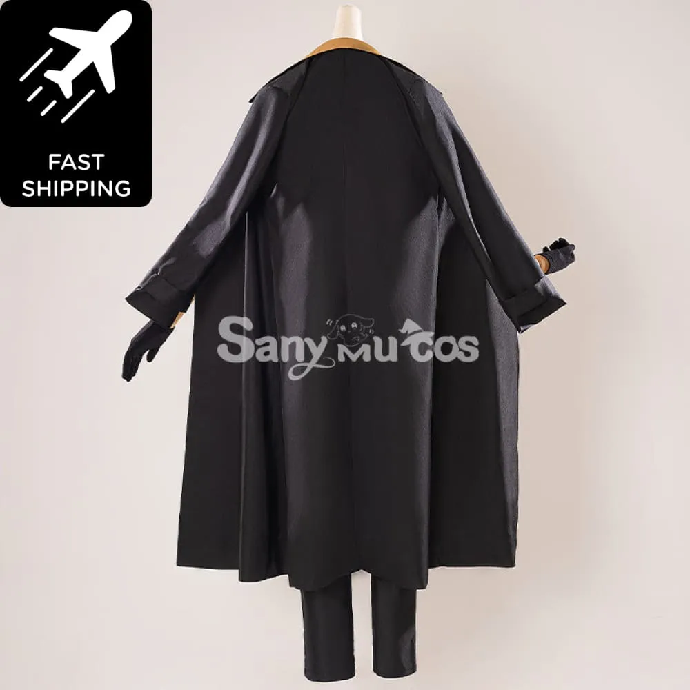 【48H To Ship】Anime Bangu Stray Dog Nakahara Chuuya Classical Black Long Coat Suit Cosplay Costume