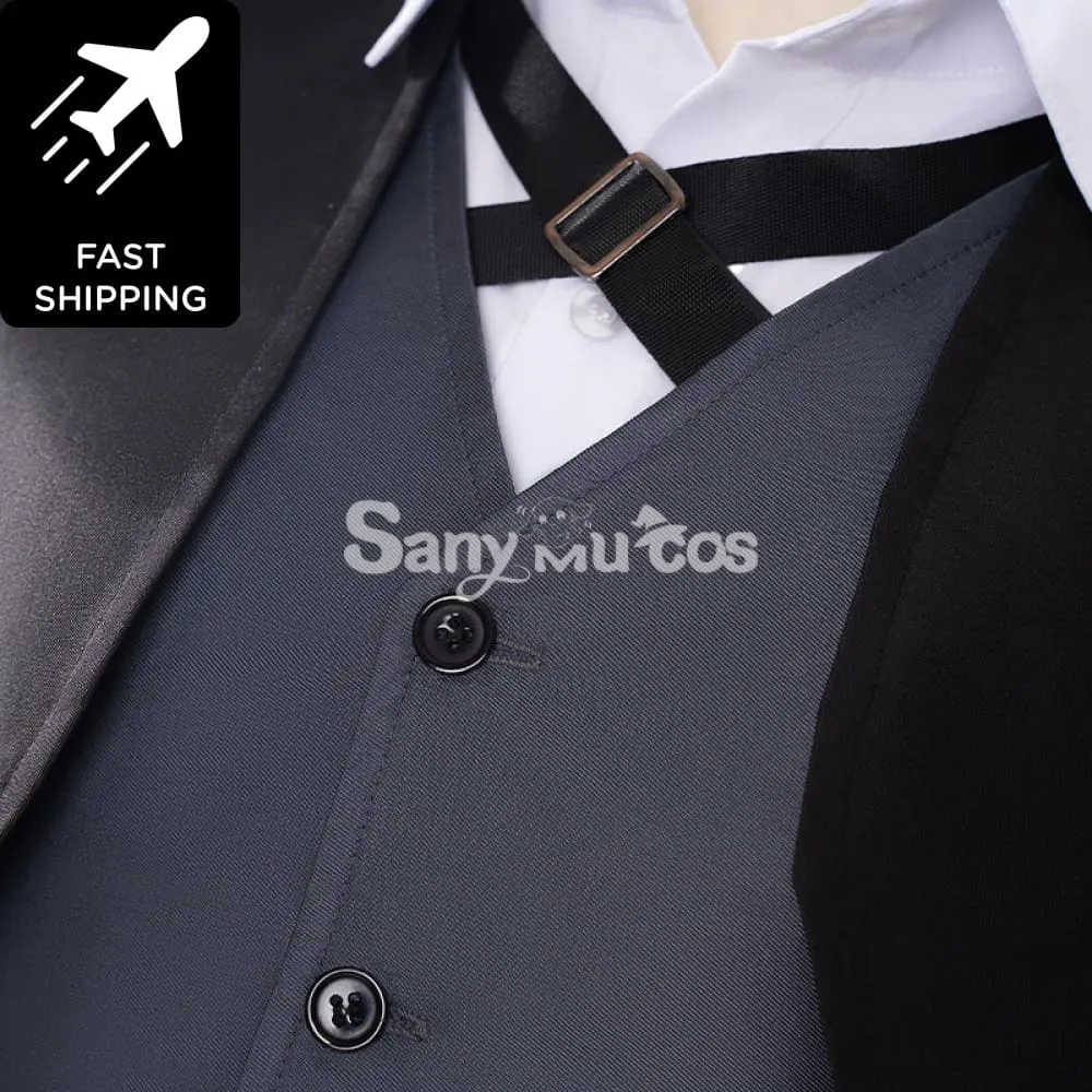 【48H To Ship】Anime Bangu Stray Dog Nakahara Chuuya Classical Black Long Coat Suit Cosplay Costume