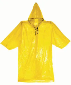 50 Piece Case Pack of Emergency Disposable Poncho Rain Wear Coat Suits Covers
