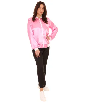 Adult Women's 50's Satin Jacket Costume | Pink Cosplay costume
