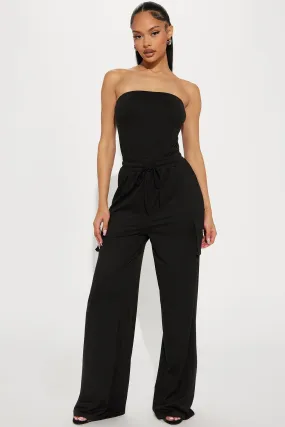 Alex Cargo Jumpsuit - Black