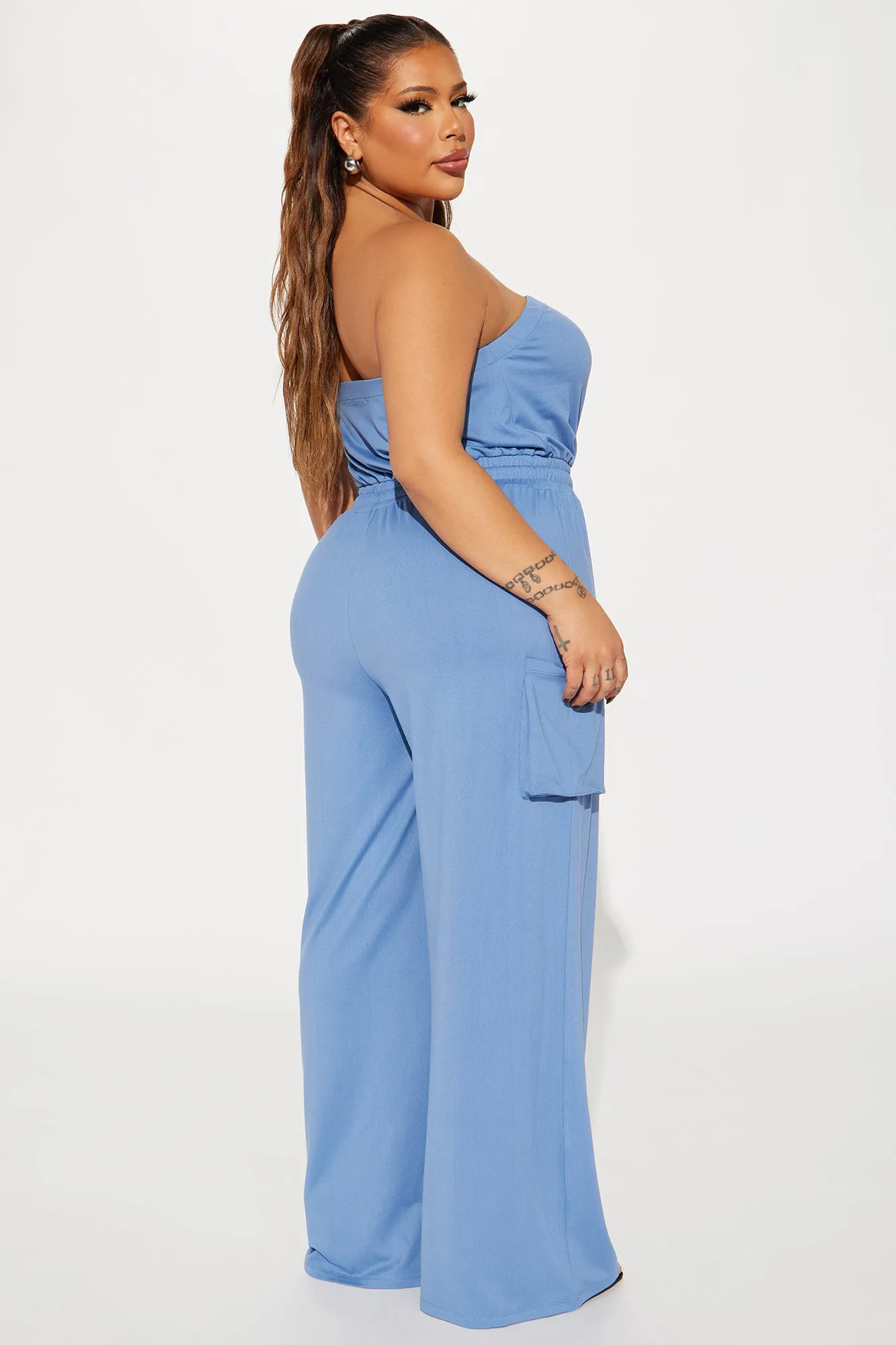 Alex Cargo Jumpsuit - Blue