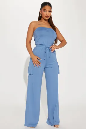 Alex Cargo Jumpsuit - Blue