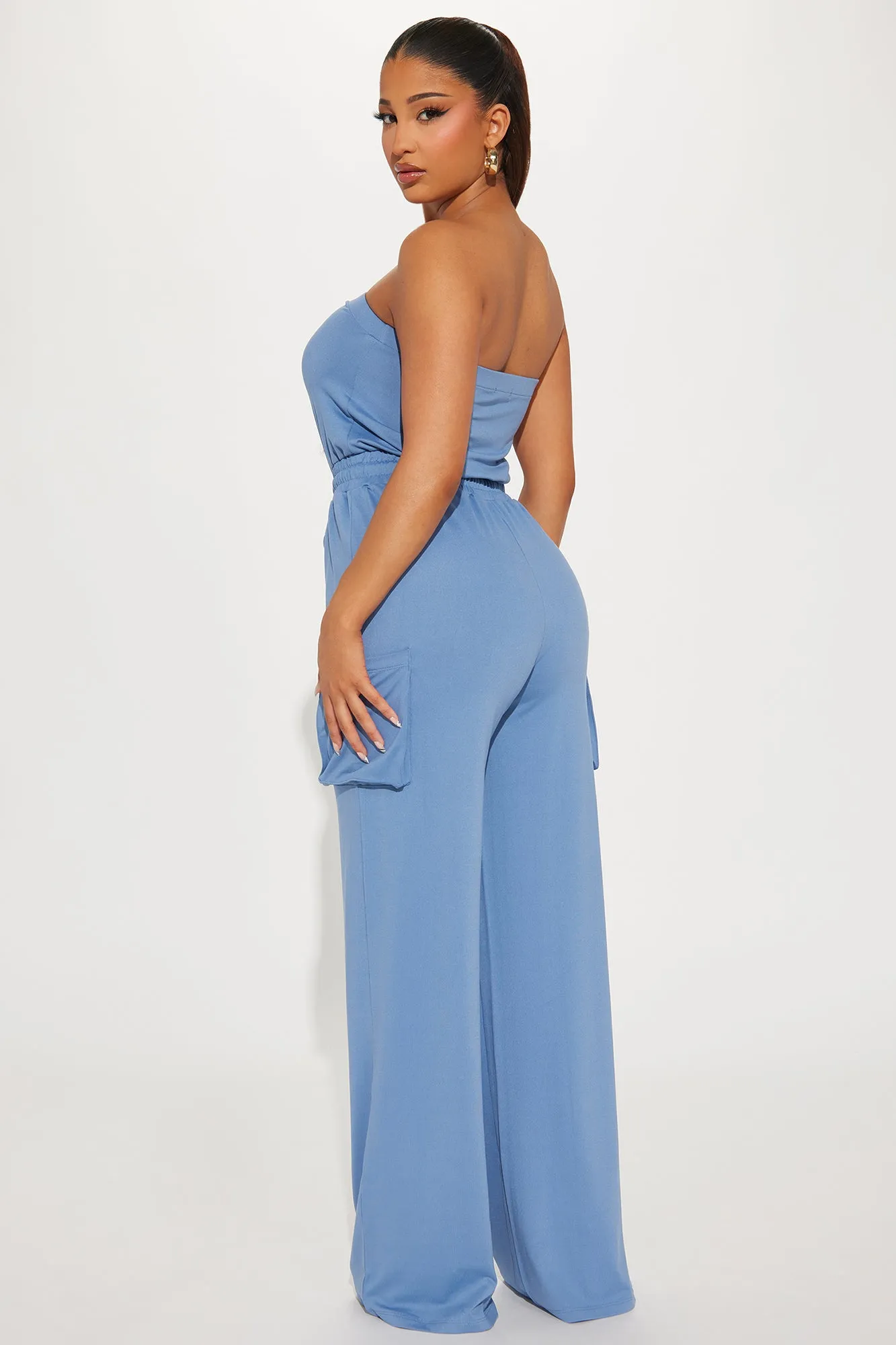 Alex Cargo Jumpsuit - Blue