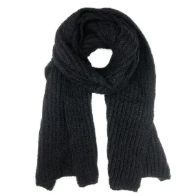 Alpaca Scarf | Chunky Black Knit