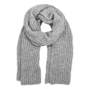 Alpaca Scarf | Chunky Gray Knit