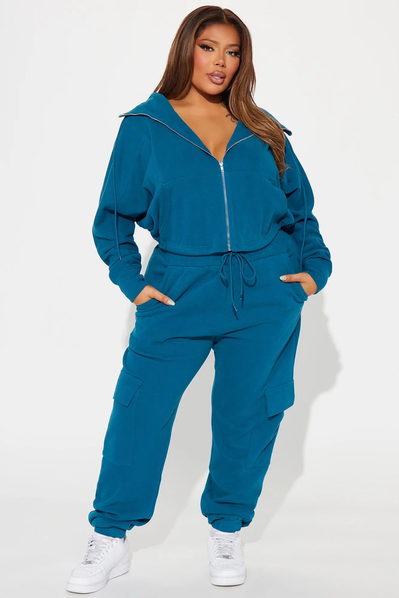 Always At Home Cargo Pant Set - Teal