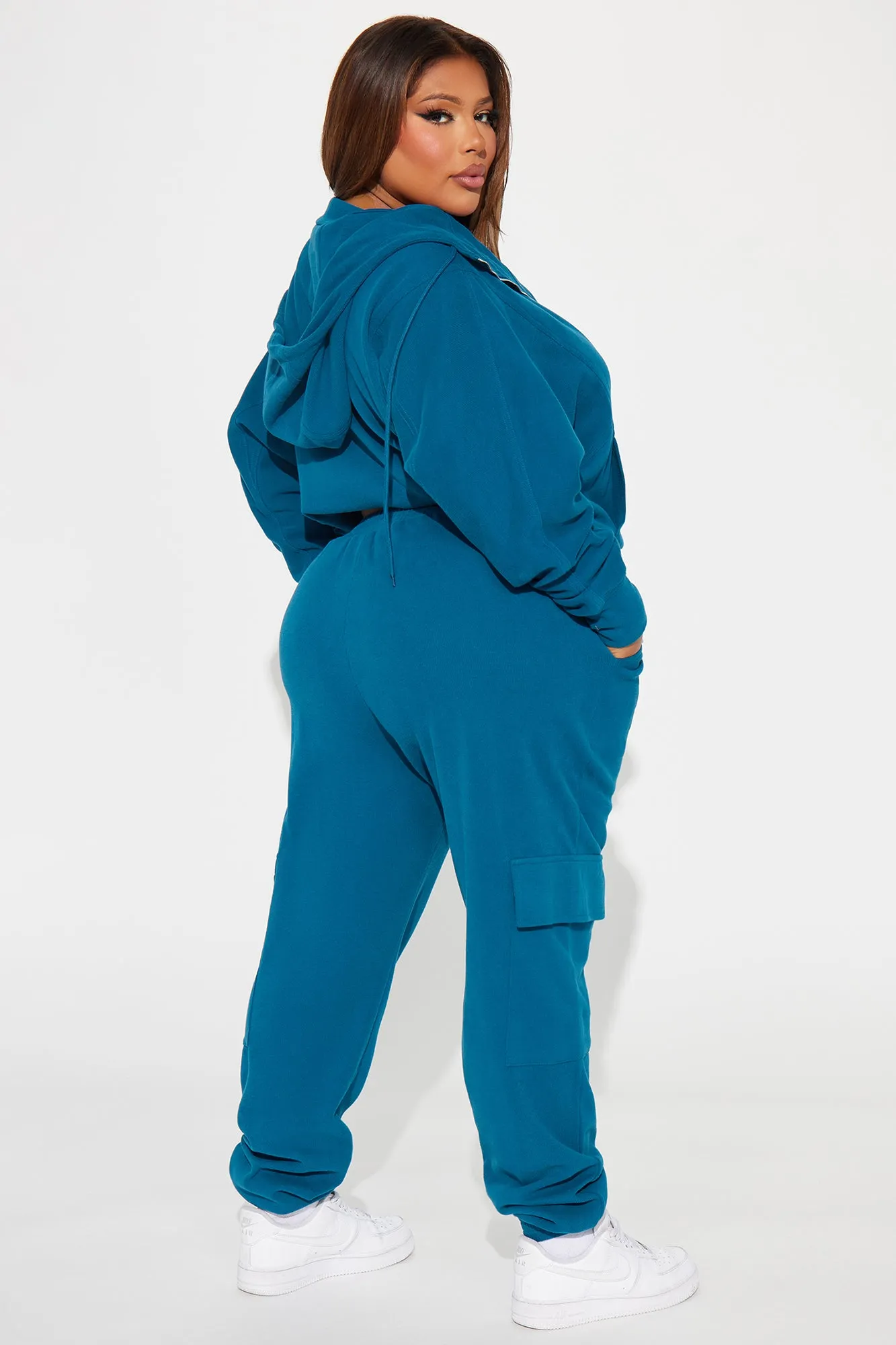 Always At Home Cargo Pant Set - Teal