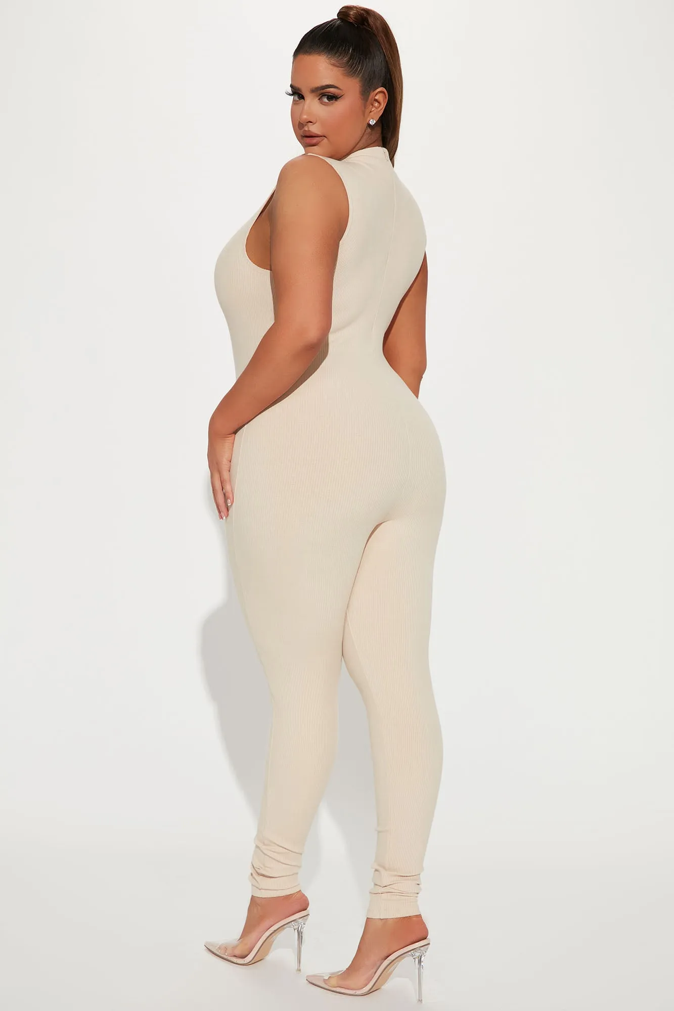 Amber Snatched Jumpsuit - Cream