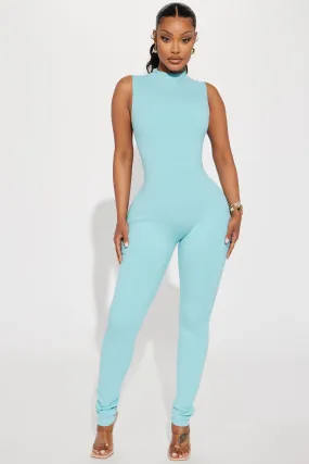 Amber Snatched Jumpsuit - Turquoise