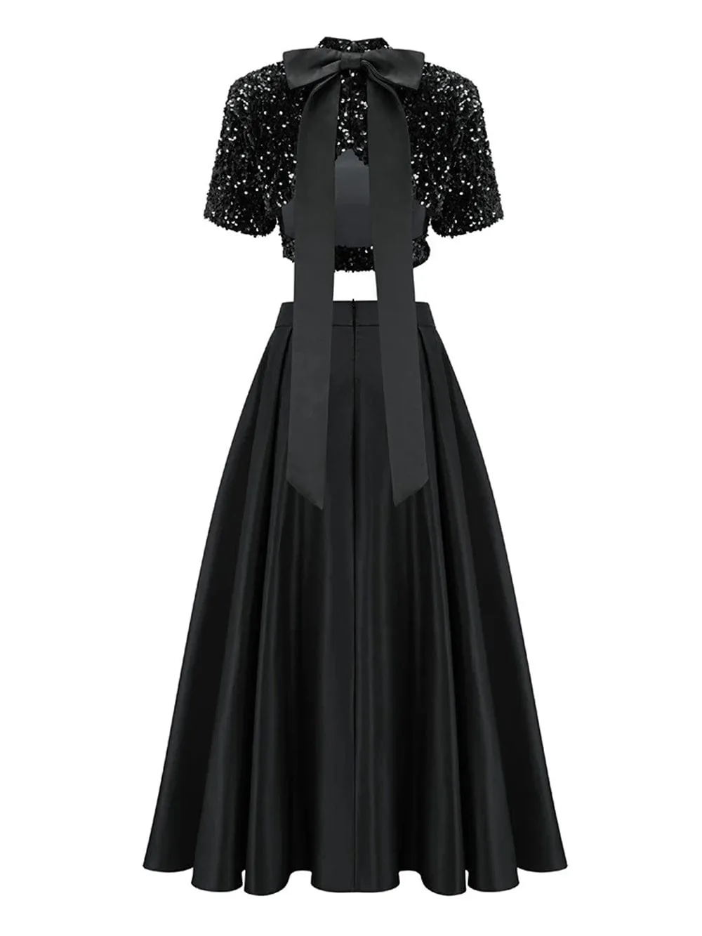 Anoop Sequin Top & Skirt Set