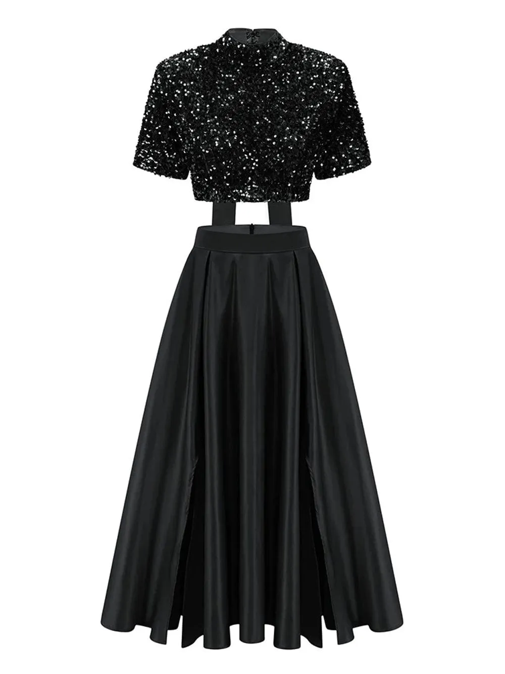 Anoop Sequin Top & Skirt Set