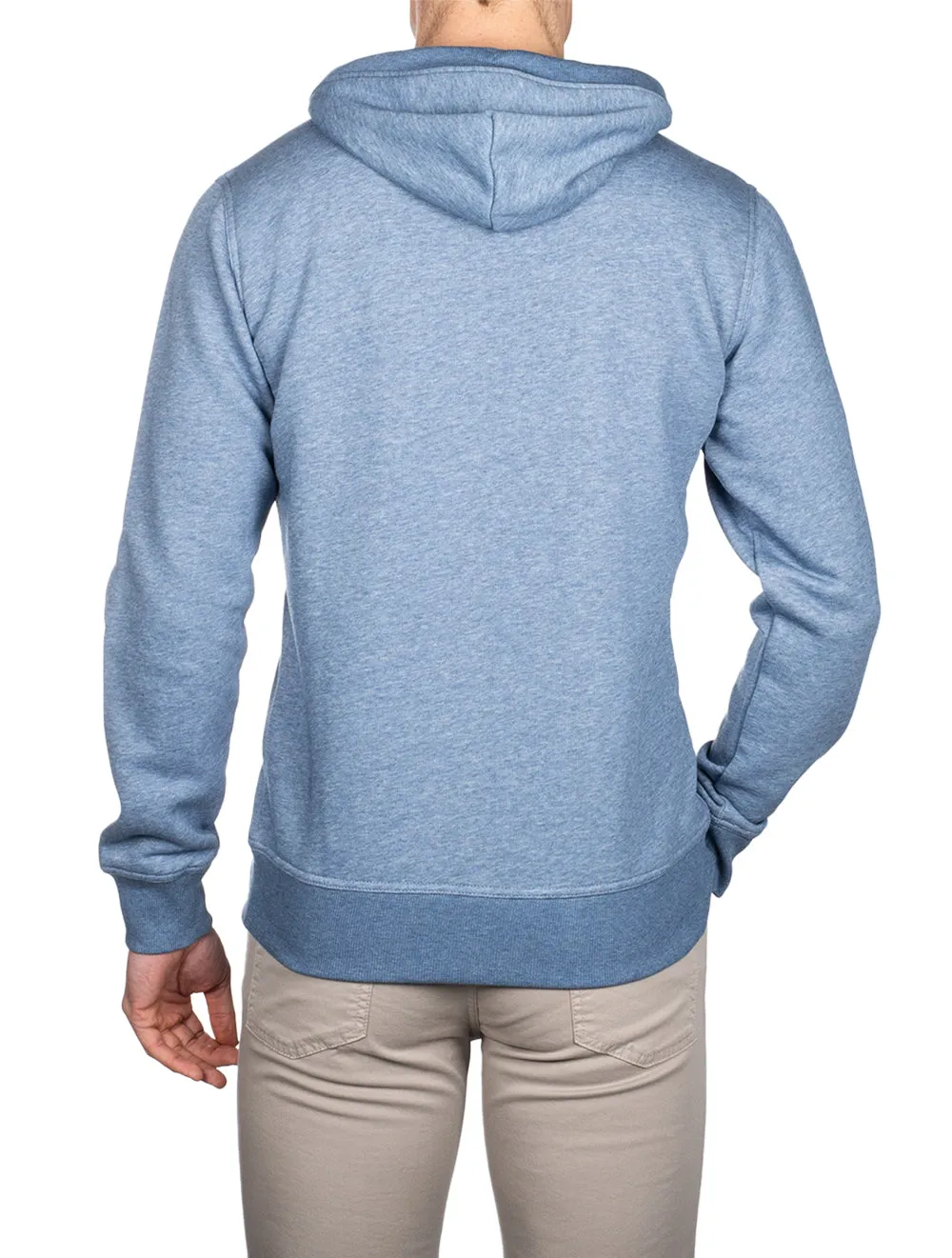 Archive Shield Hoodie Denim Blue Melange