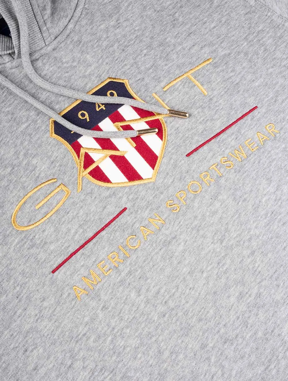 Archive Shield Hoodie Grey Melange