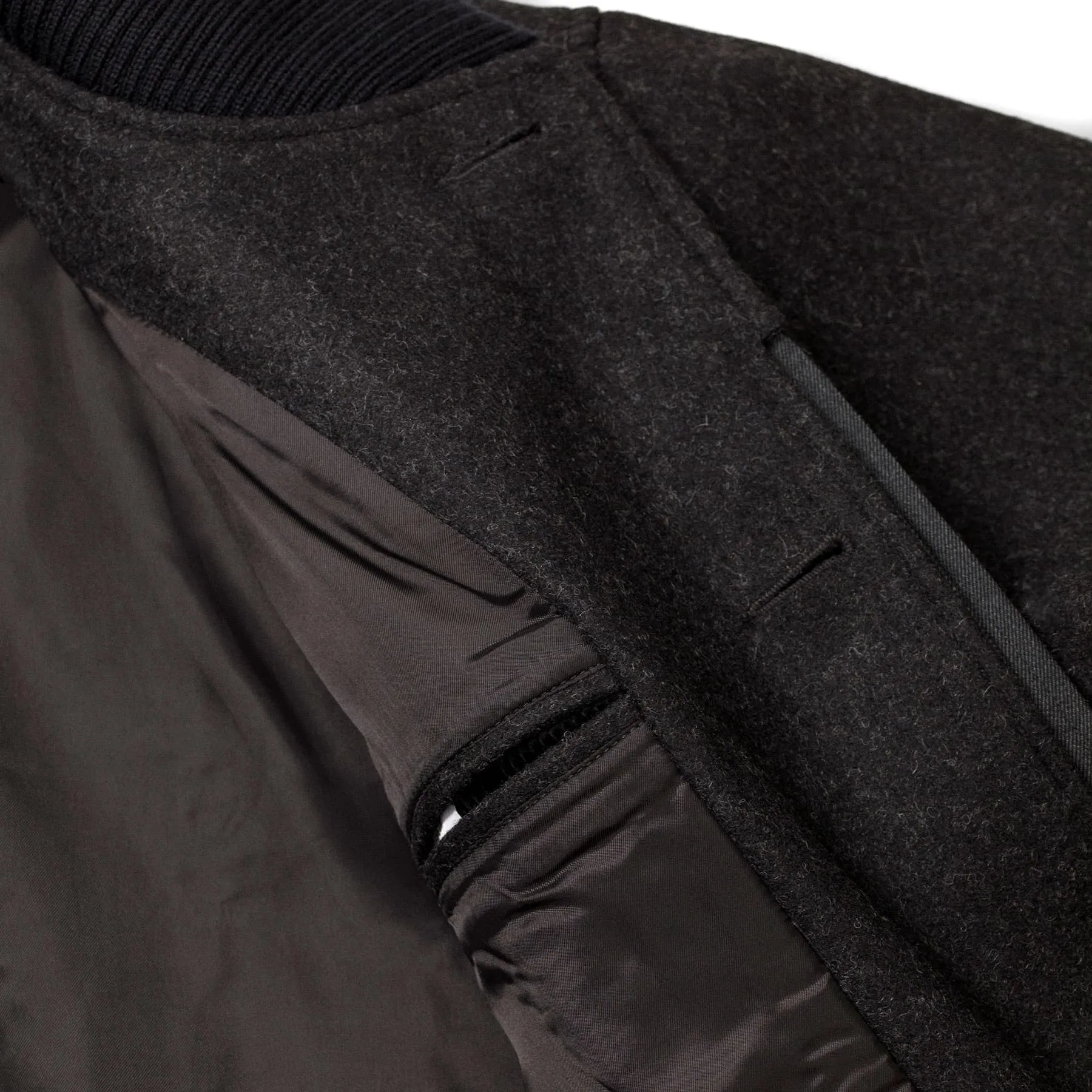 Atlas Lined Wool Jacket - Charcoal
