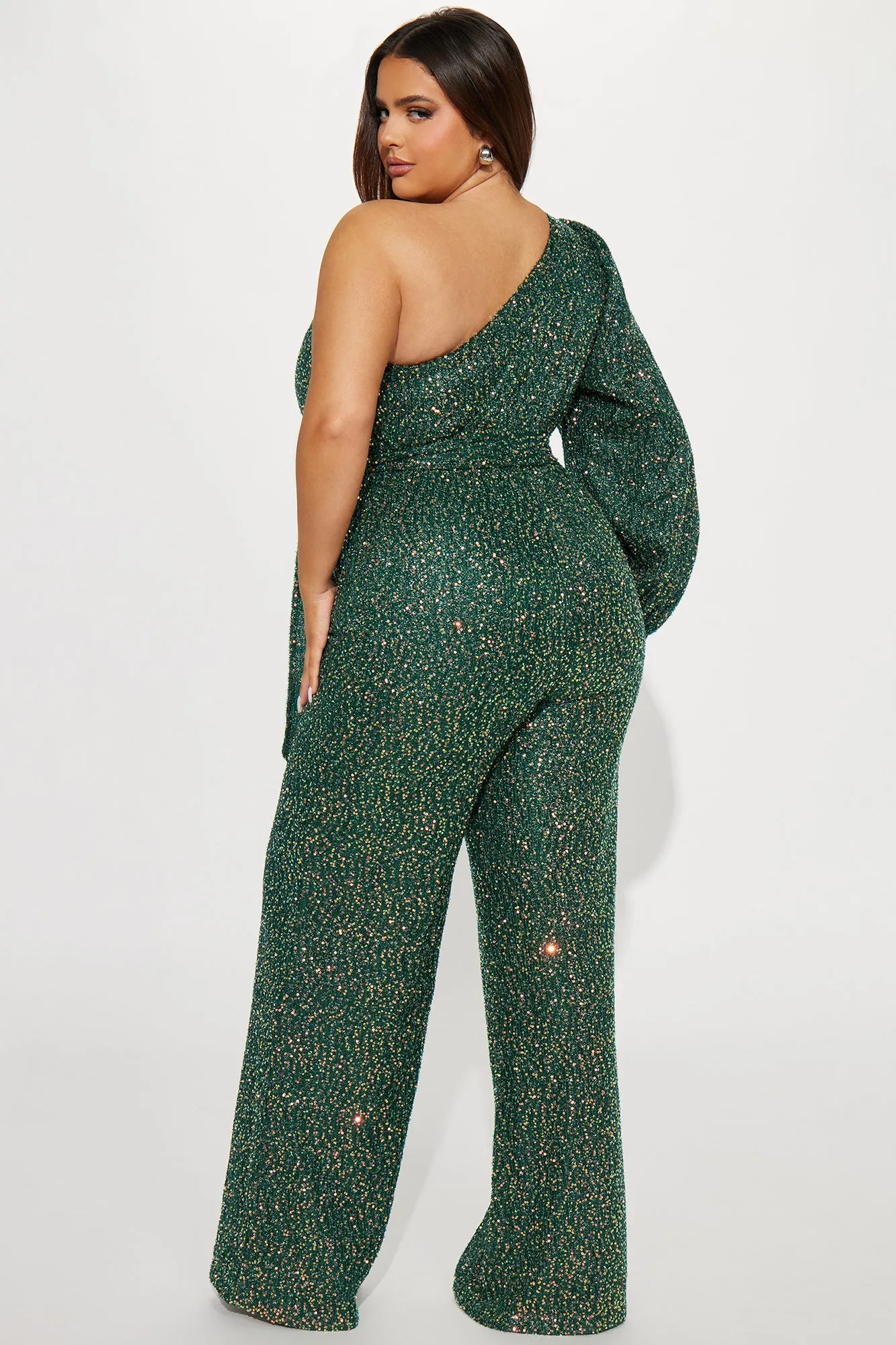 Baylee Sequin Jumpsuit - Emerald