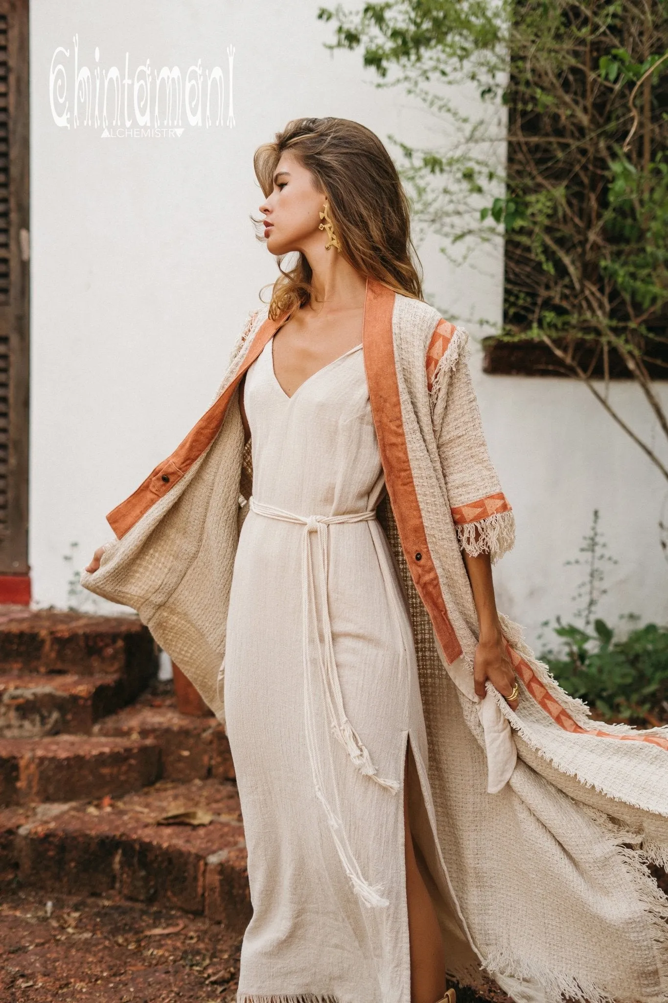 Berber Poncho Coat for Women / Off White