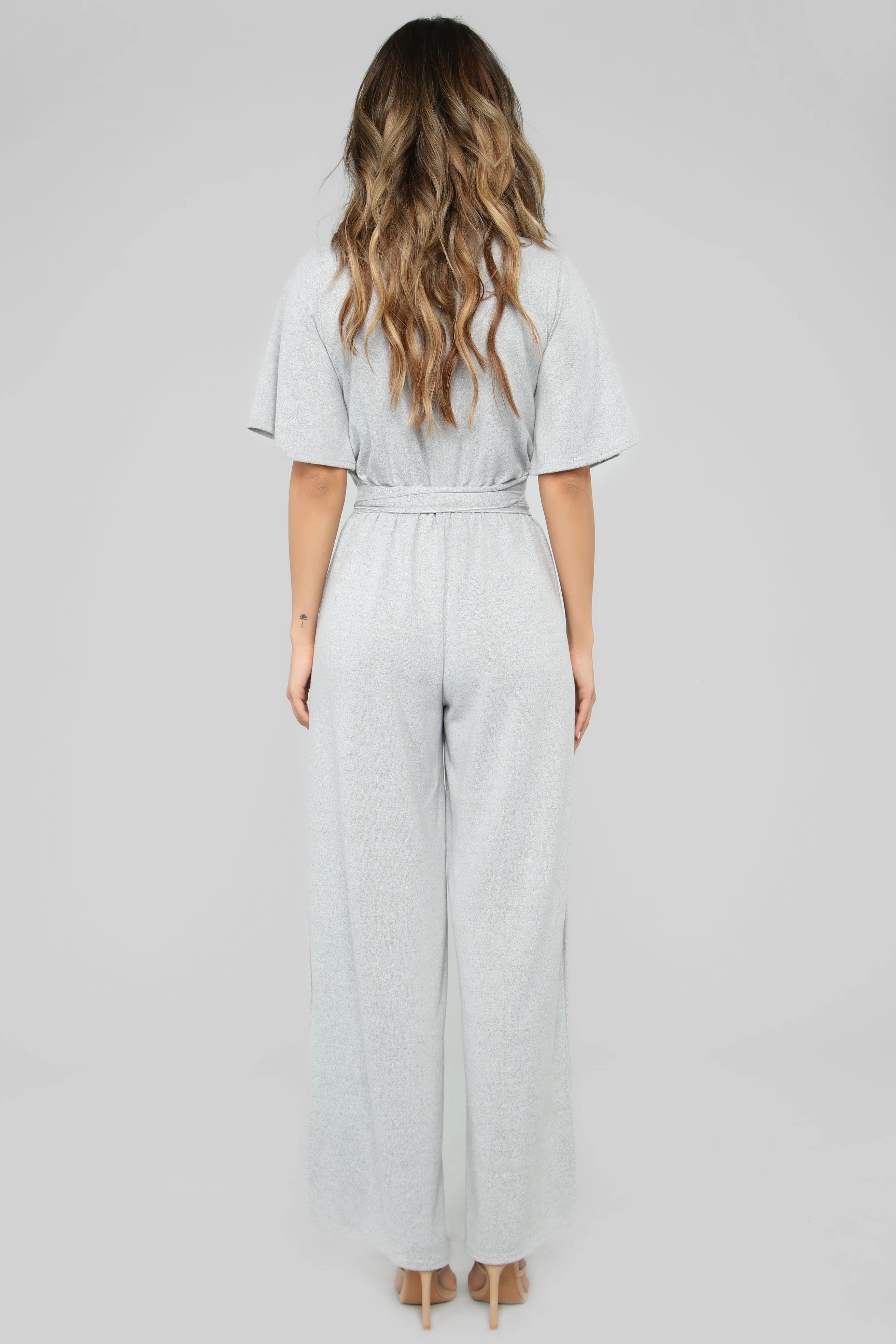 Best You Ever Had Jumpsuit - Heather Grey