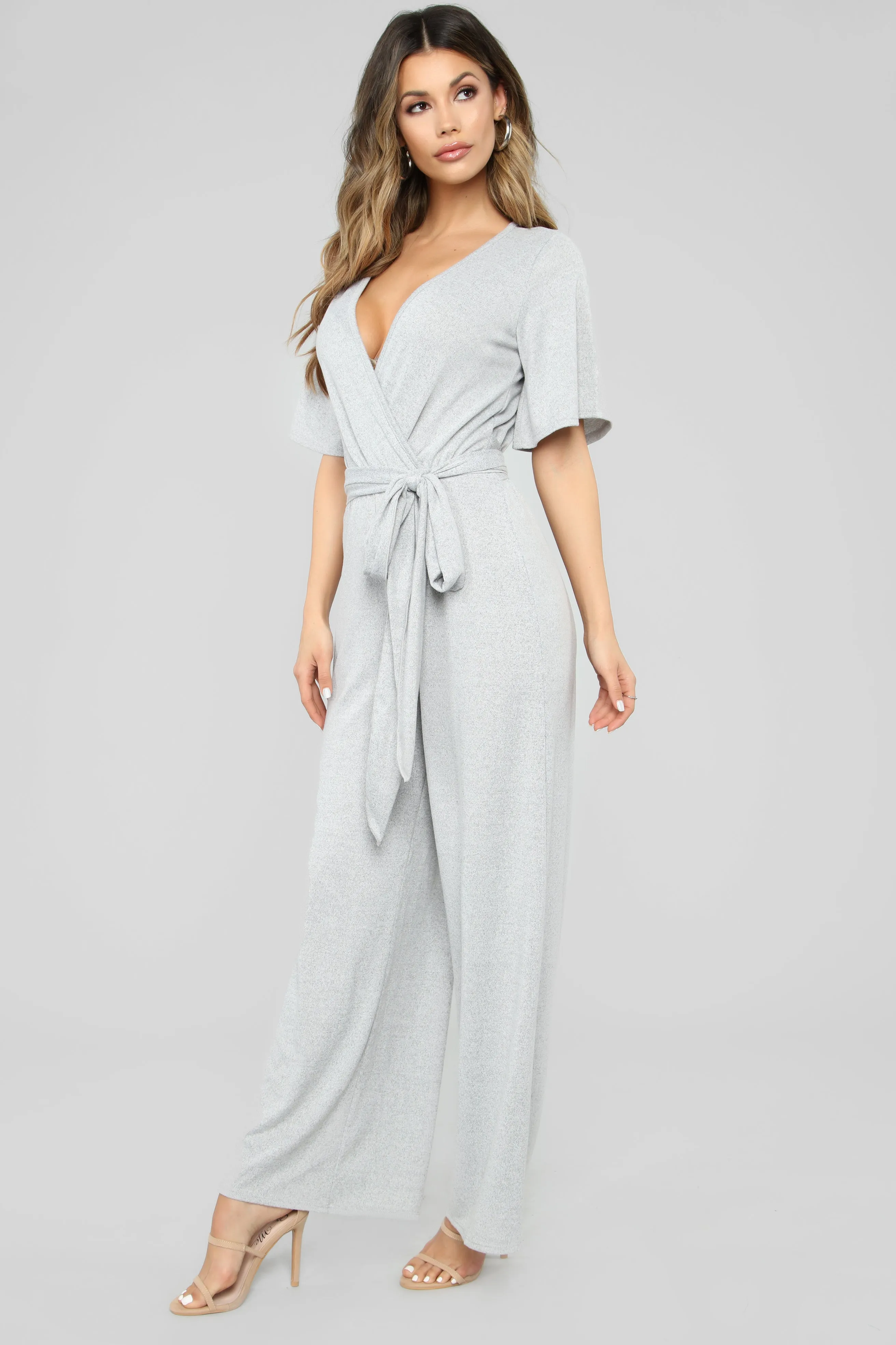 Best You Ever Had Jumpsuit - Heather Grey