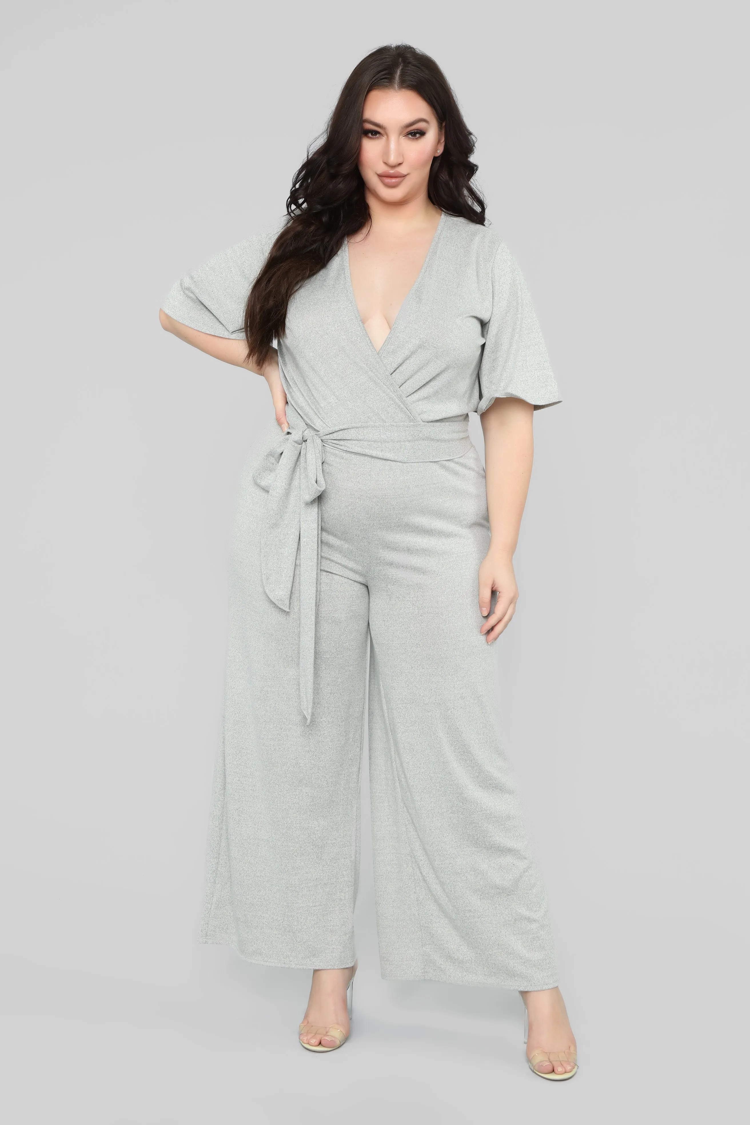 Best You Ever Had Jumpsuit - Heather Grey