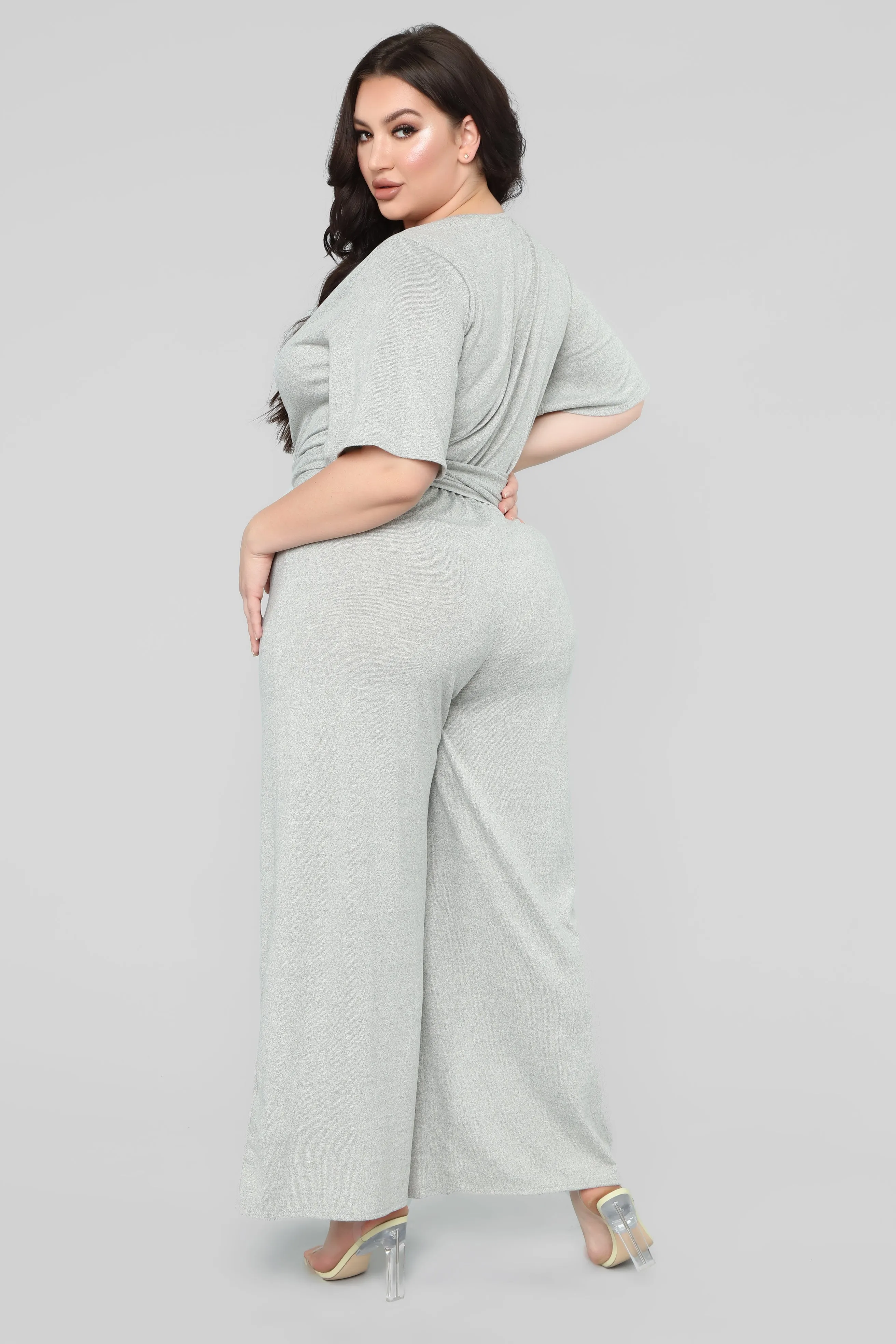 Best You Ever Had Jumpsuit - Heather Grey