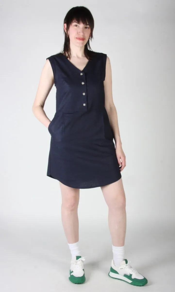 Birds of North America Honeycreeper Dress - Navy (Online Exclusive)