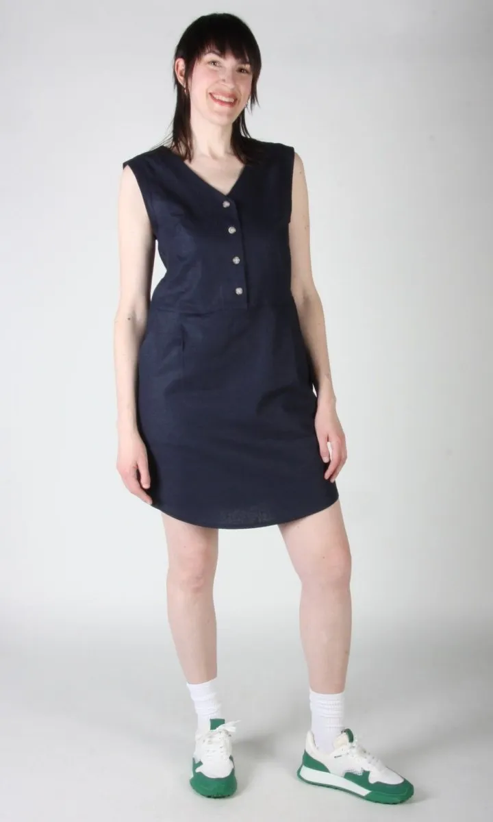 Birds of North America Honeycreeper Dress - Navy (Online Exclusive)