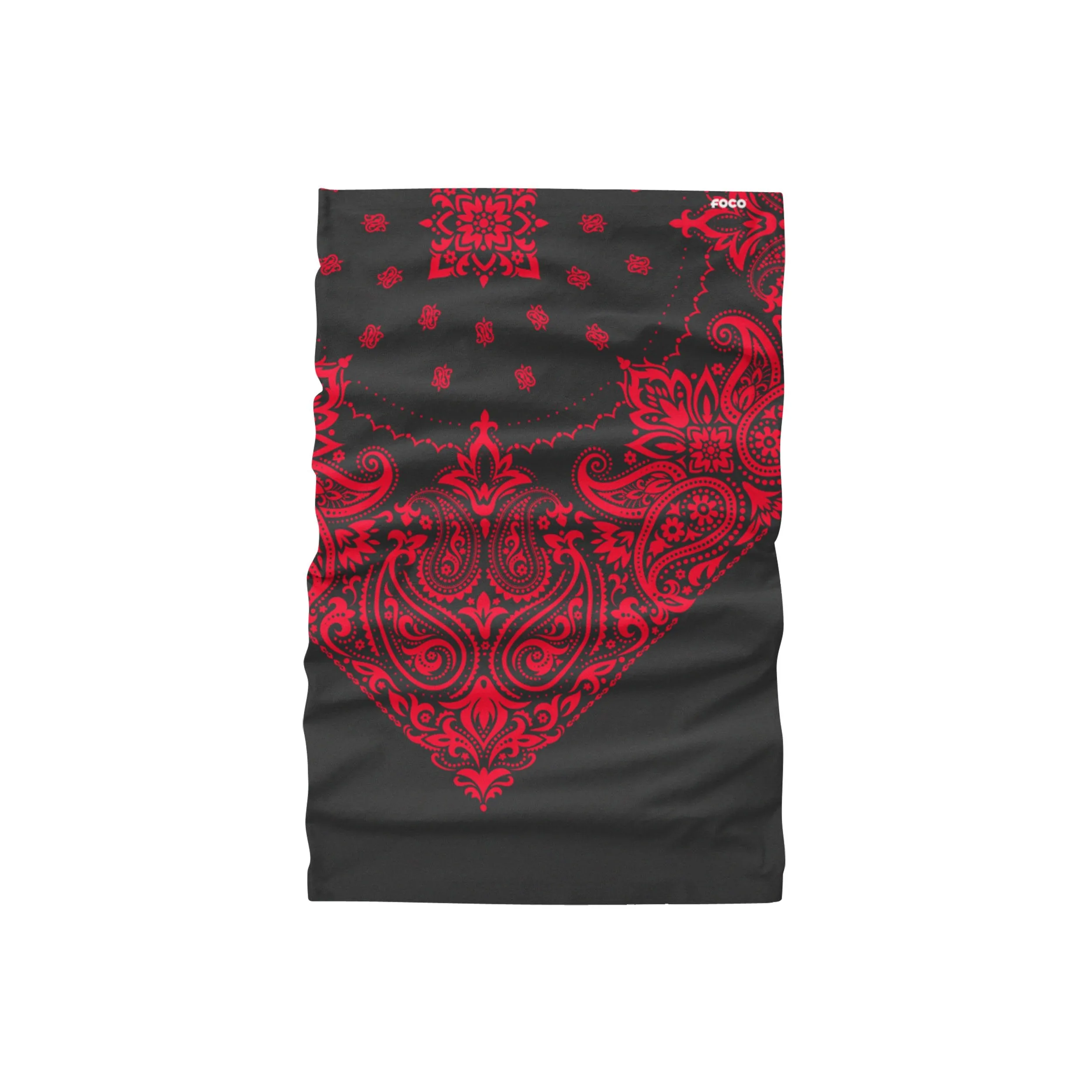 Black & Red Bandana Gaiter Scarf