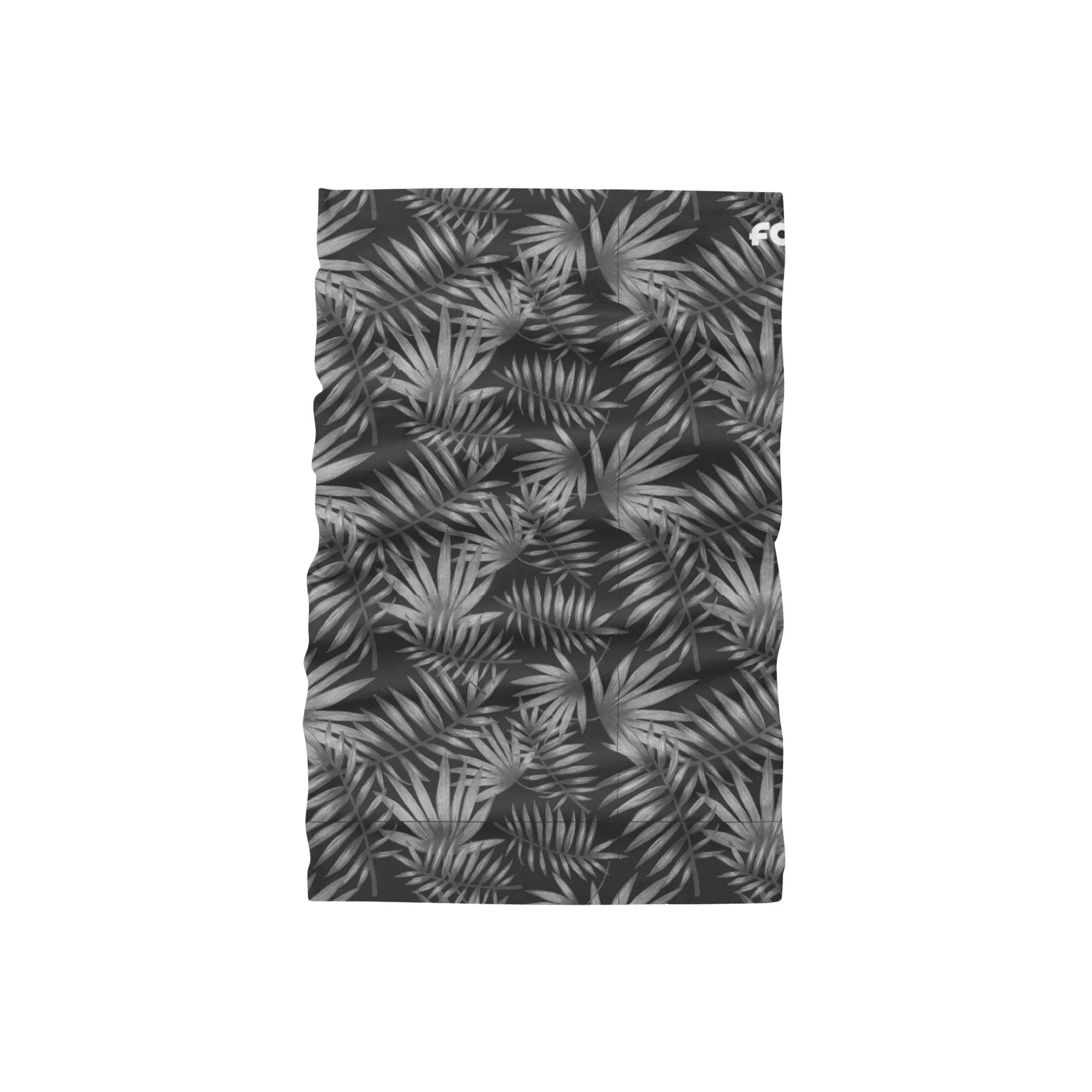 Black Floral Brushed Polyester Gaiter Scarf