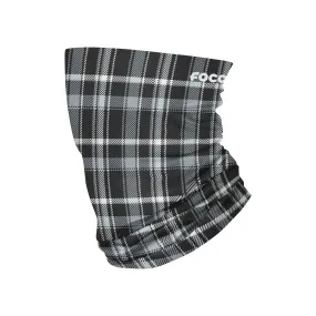 Black Plaid Brushed Polyester Gaiter Scarf