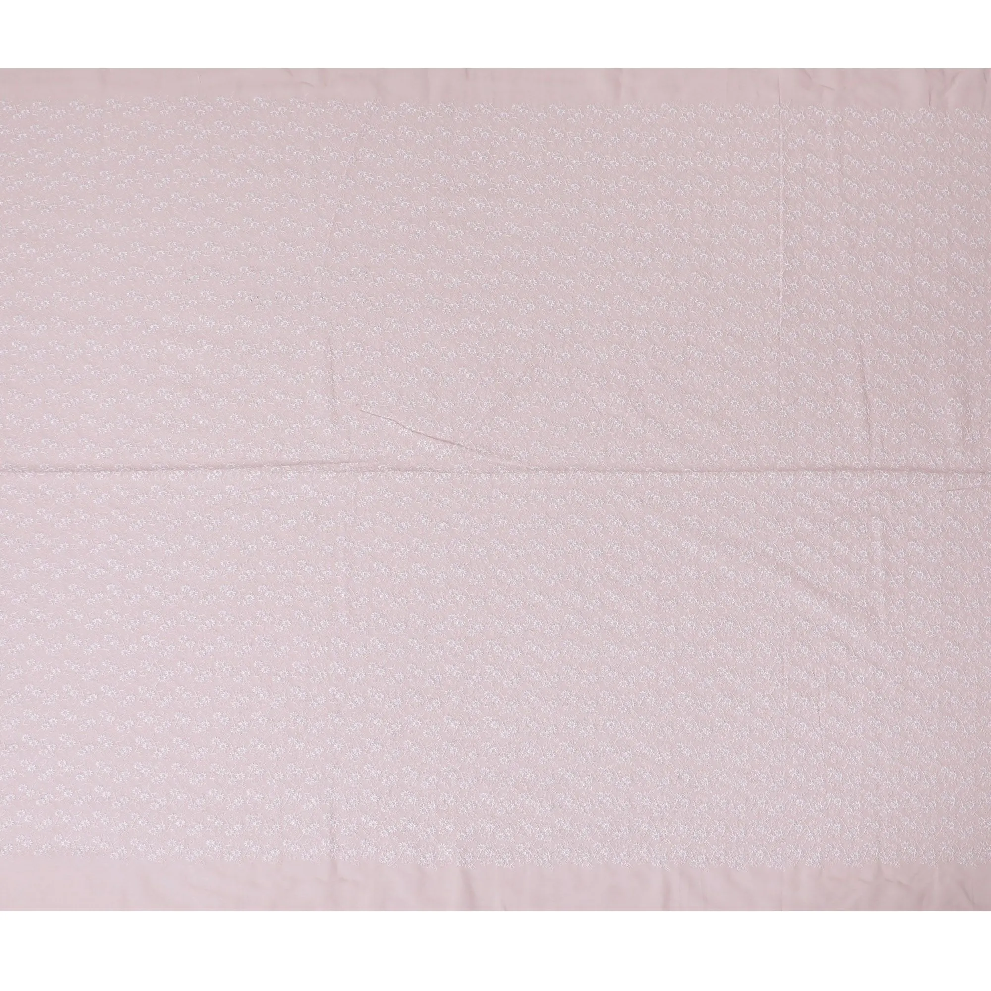 Blushing Rose Embroidered Cotton Voile Fabric - Soft Touch 110cm-D17571