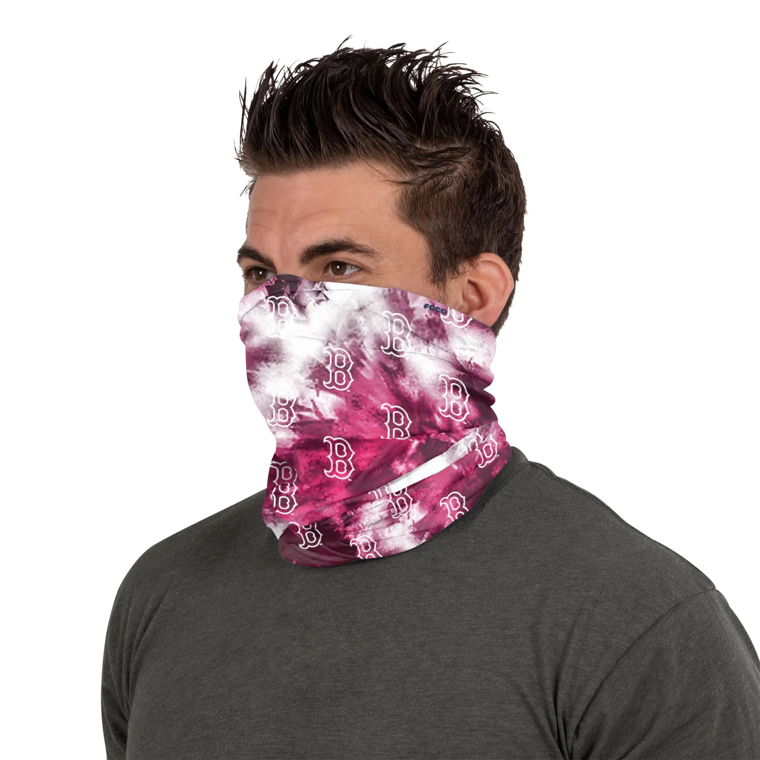 Boston Red Sox MLB Pink Tie-Dye Gaiter Scarf