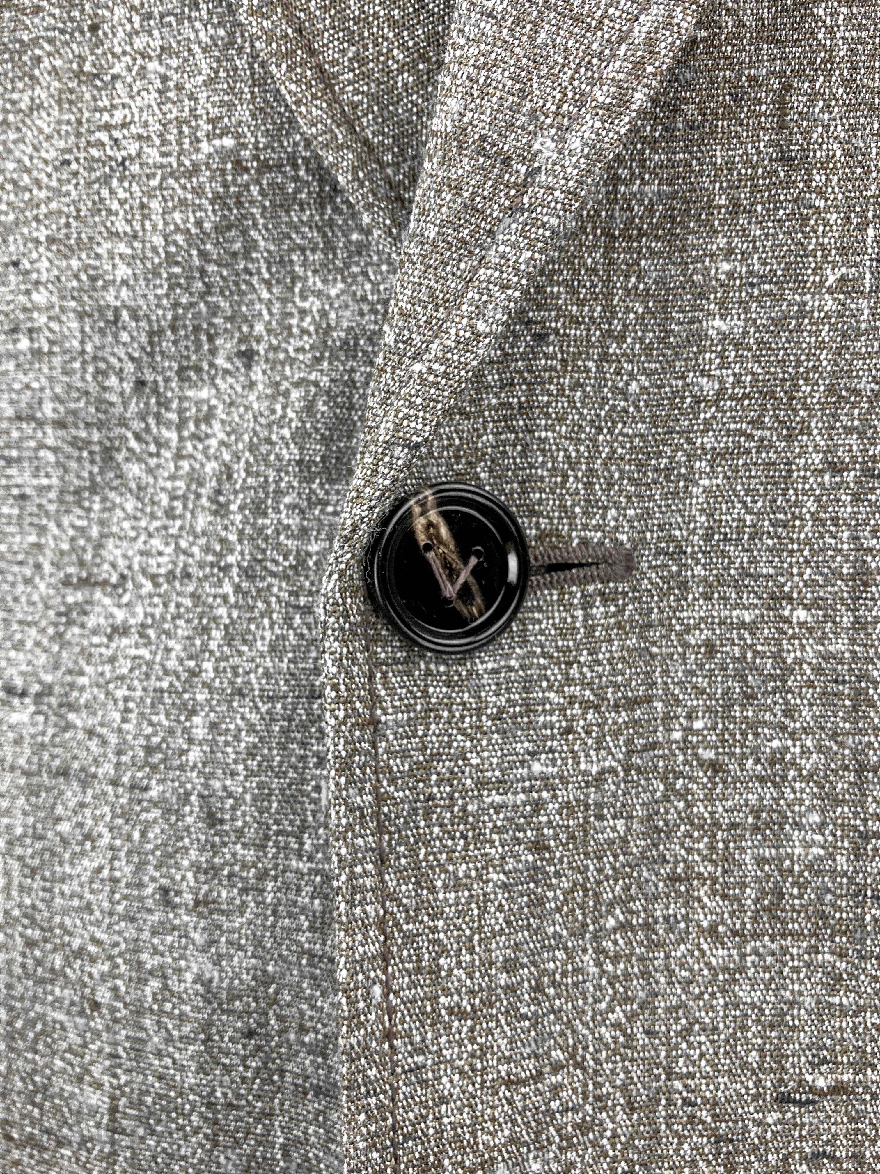 Bottega Veneta Single Button Blazer in Knotted Melange Grey