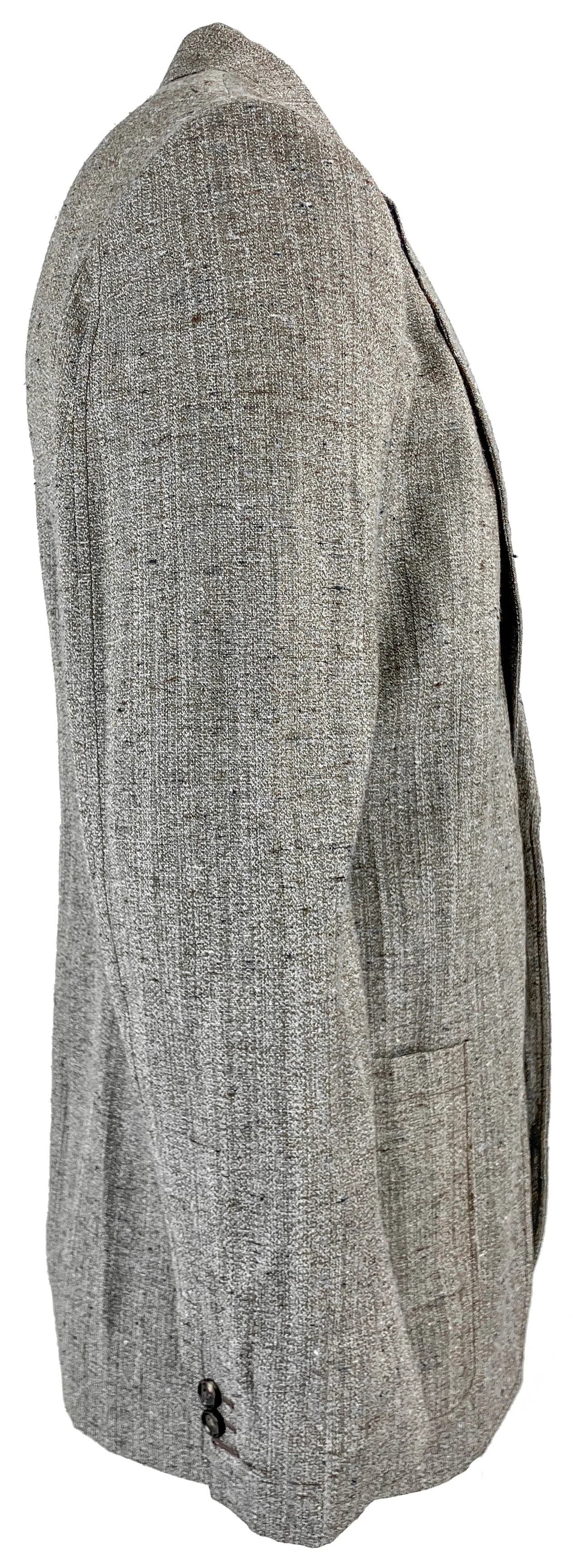 Bottega Veneta Single Button Blazer in Knotted Melange Grey