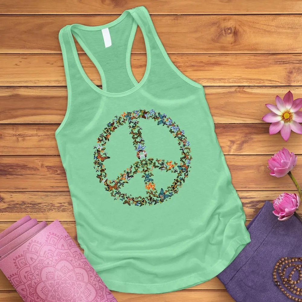 Butterfly Peace Sign Tank Top