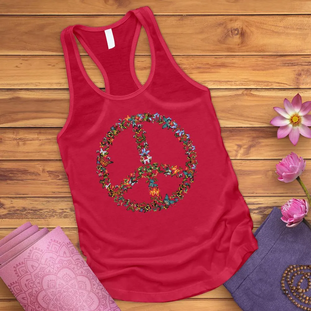 Butterfly Peace Sign Tank Top