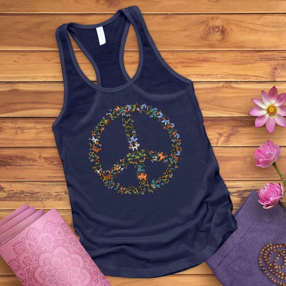 Butterfly Peace Sign Tank Top
