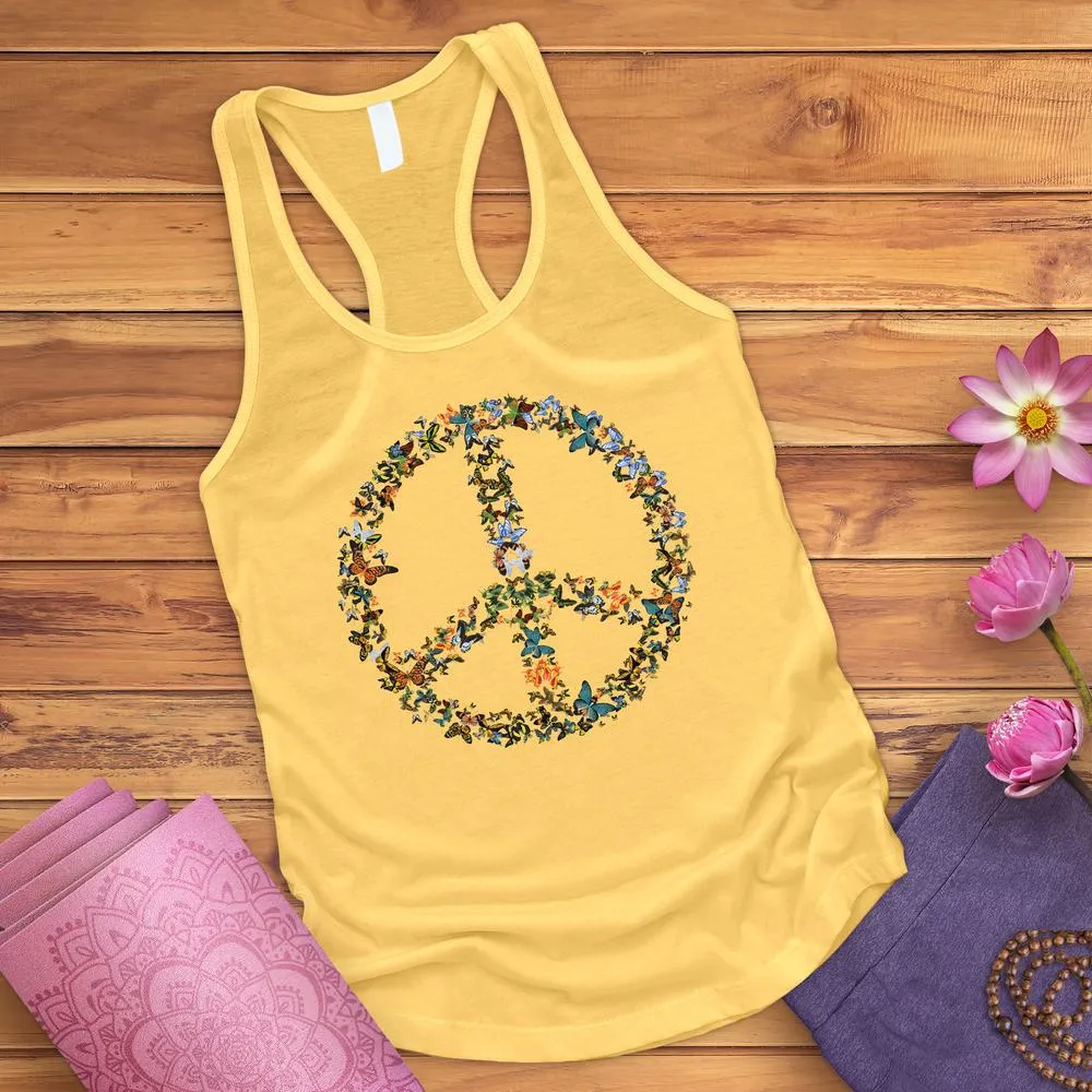 Butterfly Peace Sign Tank Top