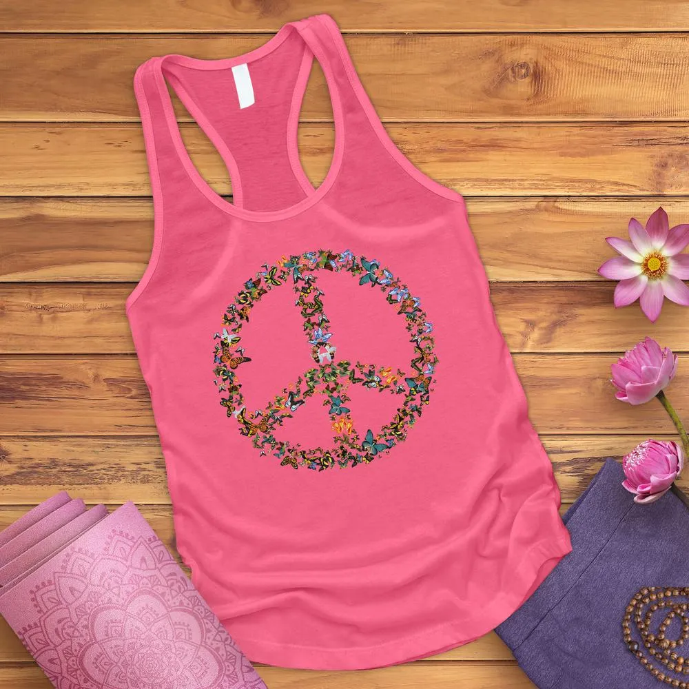 Butterfly Peace Sign Tank Top