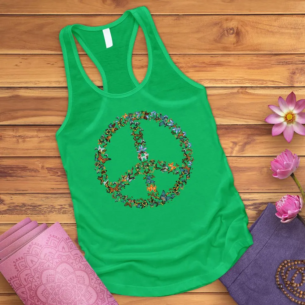 Butterfly Peace Sign Tank Top