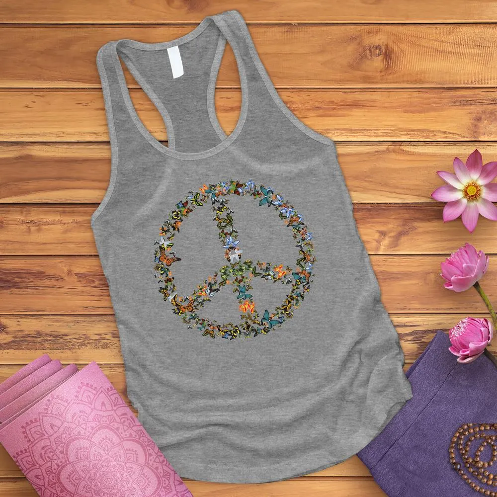 Butterfly Peace Sign Tank Top