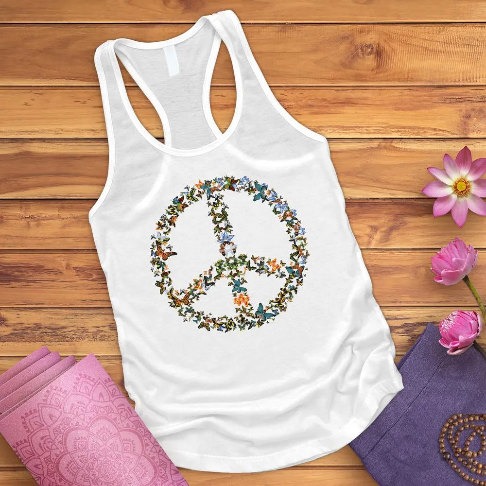 Butterfly Peace Sign Tank Top