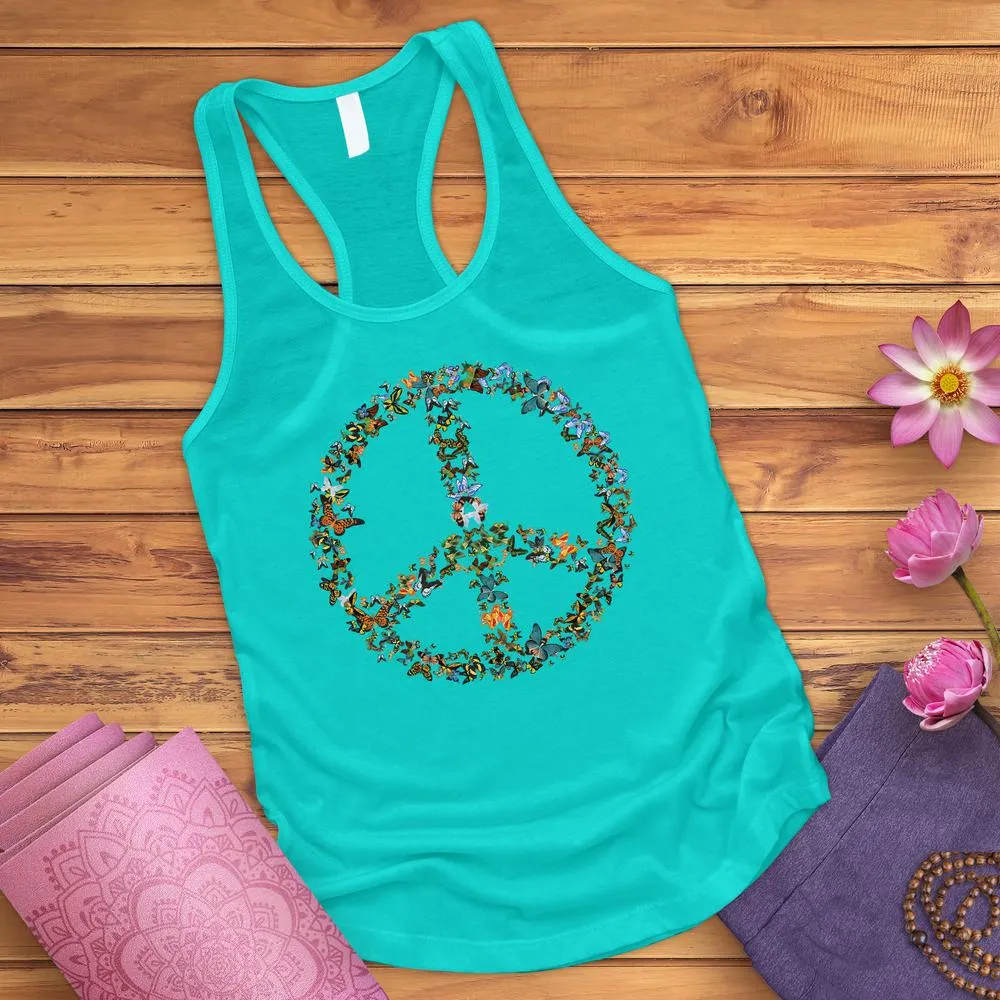 Butterfly Peace Sign Tank Top