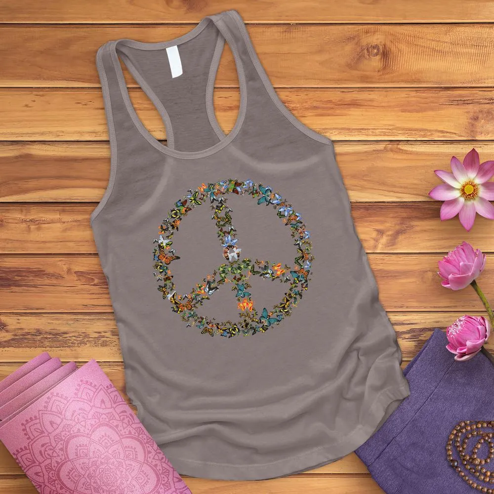 Butterfly Peace Sign Tank Top