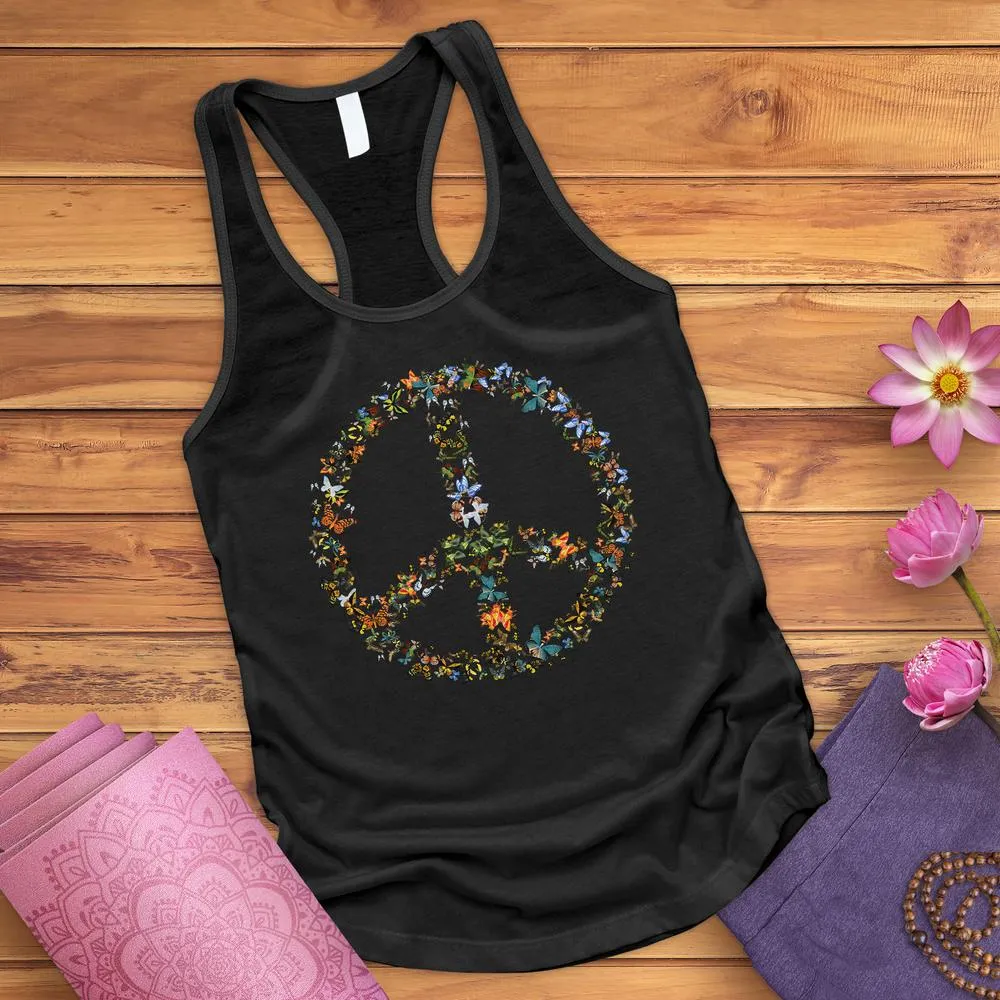 Butterfly Peace Sign Tank Top