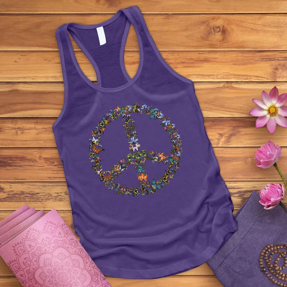 Butterfly Peace Sign Tank Top